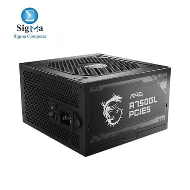 MSI MAG A750GL PCIE5, 750W, 80+ Gold, Full Modular, ATX 3.1, PCIe 5.1 (16-pin 450W), 120mm FDB Fan - View 2