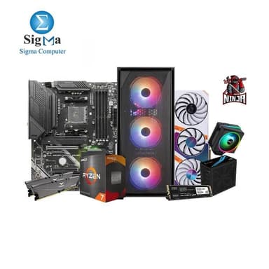 NINJA R7 5700 3070TI-402- MSI B550 MAG TOMAHAWK MAX WIFI- AMD Ryzen 7 5700 - Vulcan Z 2X16GB 3200MHz- Colorful RTX 3070TI 8GB- KLEVV CRAS C710 512GB- Aerocool GEOFLOW ARGB MID TOWER CASE- Aerocool LUX 750W- Aerocool Cylon 4F ARGB CPU AIR CO - View 1