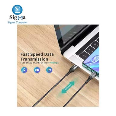 CHOETECH AC0013 USB Type C Cable For HUAWEI, 5A SuperCharge Fast Charging - View 1