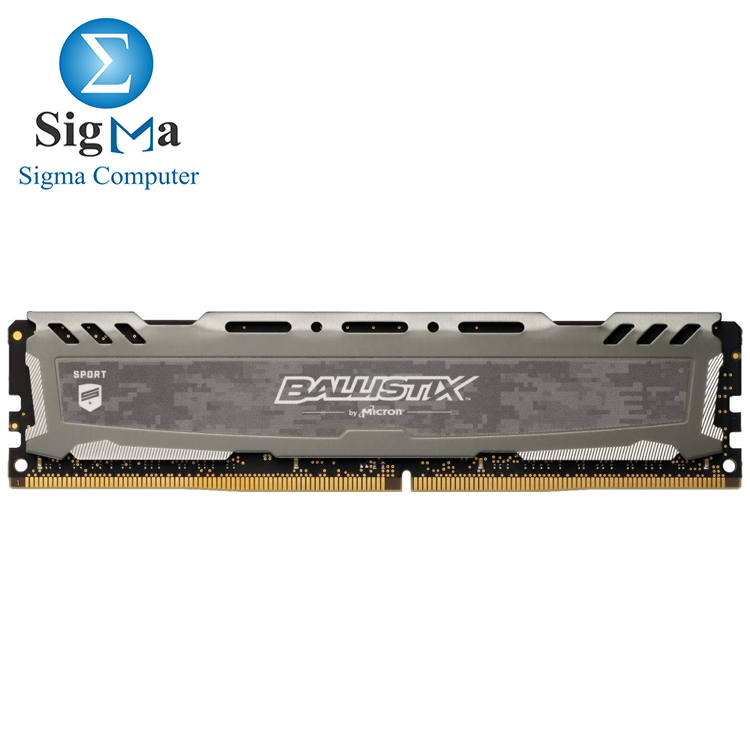 Crucial Ballistix Sport LT 3000 MHz DDR4 DRAM Desktop Gaming Memory Single 16GB CL16 (Gray)