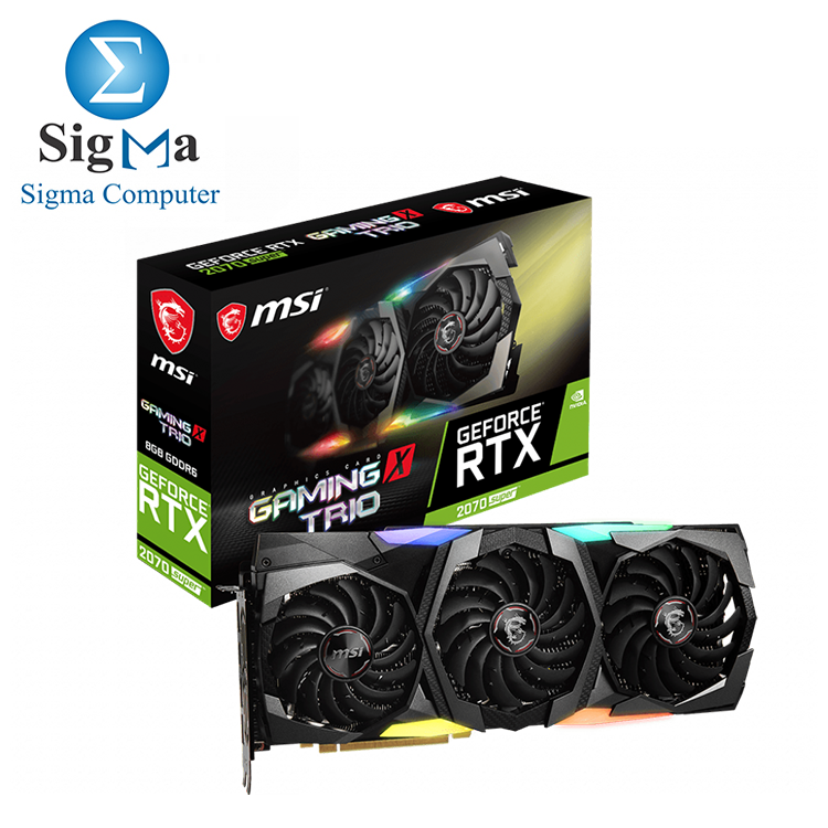 MSI GeForce RTX 2070 SUPER GAMING X TRIO 8GB 256-Bit GDDR6 SLI Support Video Card