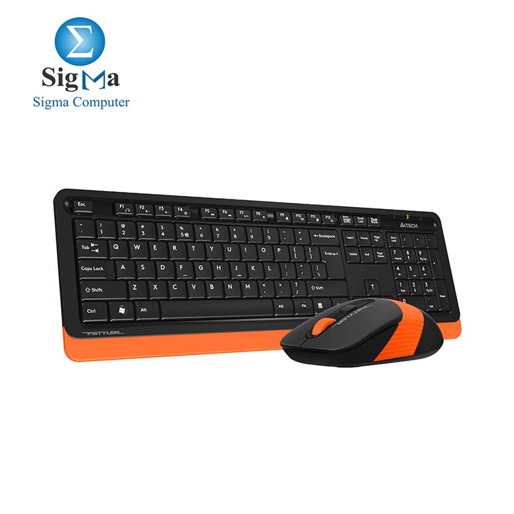 KB+Mouse A4tech Wireless Fstyler FG1010 ORANGE