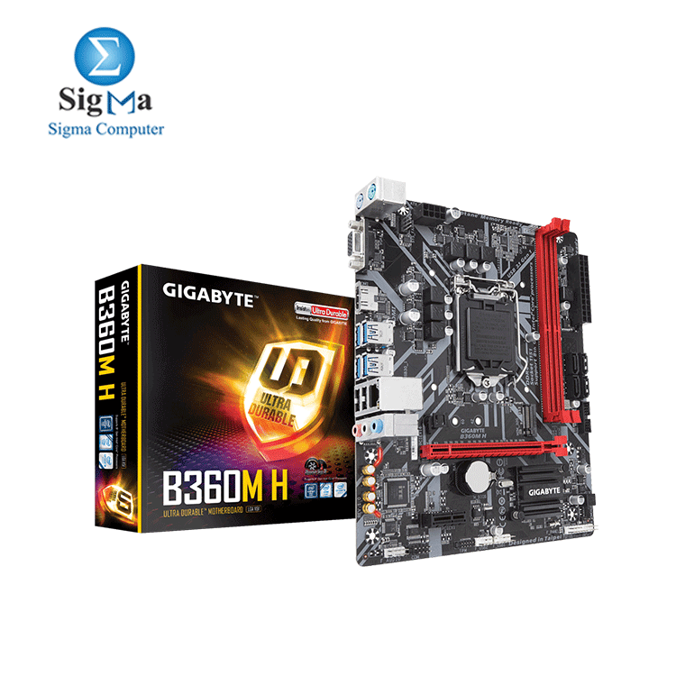 Gigabyte Intel B360M H Ultra Durable motherboard 