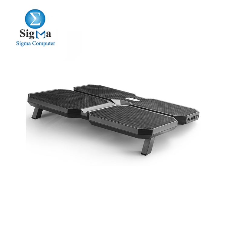 DEEPCOOL Multi Core X6 Cooling Pad Stand with 2 USB   4 Powered Fans