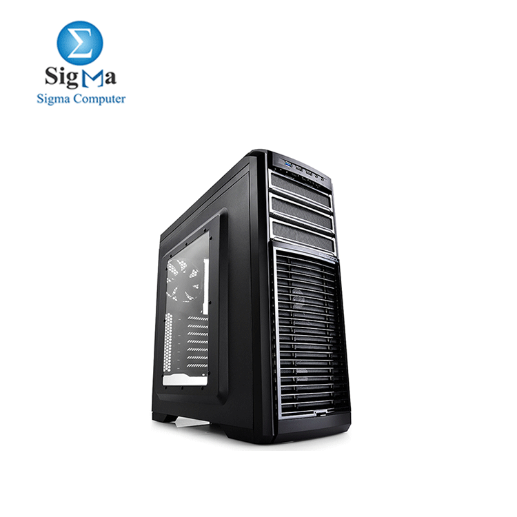 DEEPCOOL Gaming Case KENDOMEN Red ATX Mid Tower Computer Case Pre-installed 5 Cooling Fans With Side Window Support