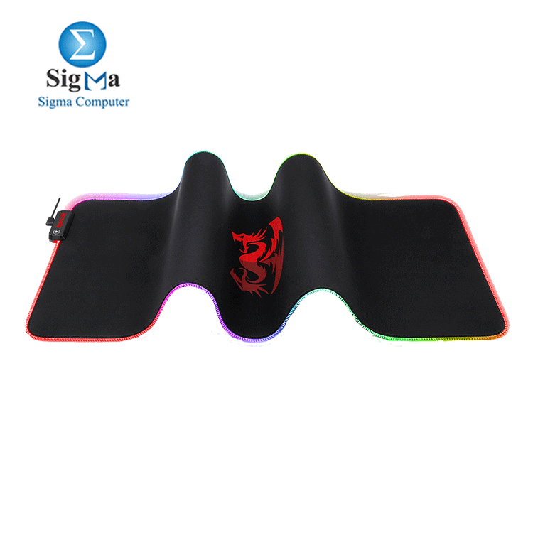 Redragon P027 RGB Wired Mouse Pad  Non-slip Rubber Base  Stiched Edges  800 x 300 x 3mm 