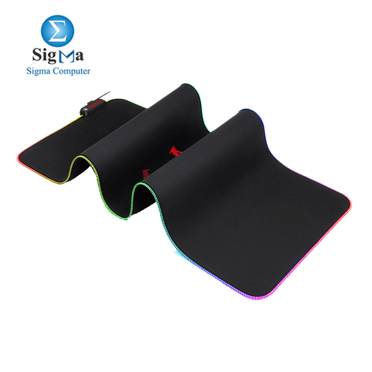 Redragon P027 RGB Wired Mouse Pad, Non-slip Rubber Base, Stiched Edges (800 x 300 x 3mm)