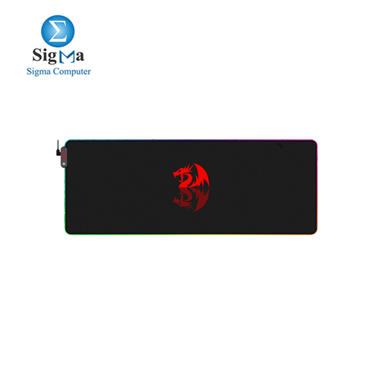 Redragon P027 RGB Wired Mouse Pad  Non-slip Rubber Base  Stiched Edges  800 x 300 x 3mm 