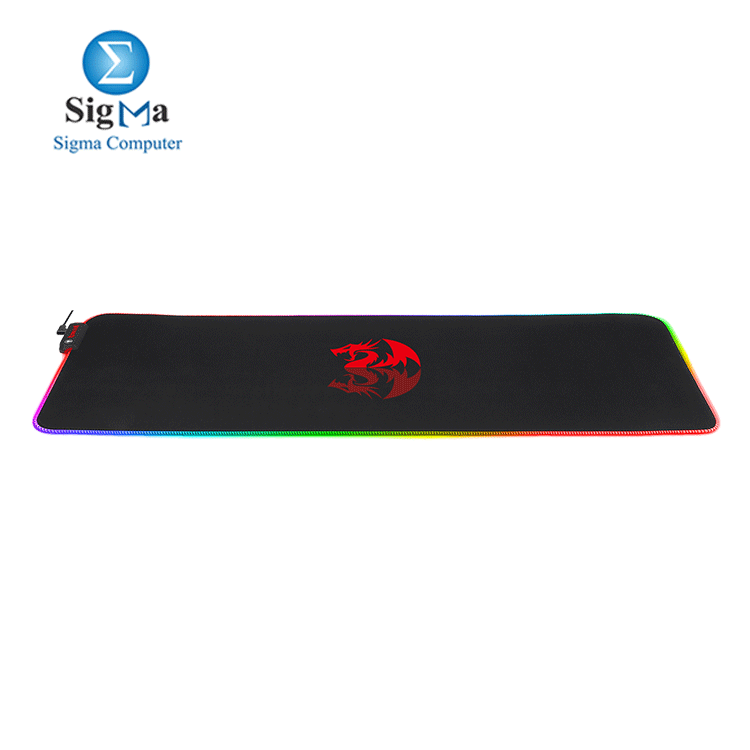 Redragon P027 RGB Wired Mouse Pad, Non-slip Rubber Base, Stiched Edges (800 x 300 x 3mm)