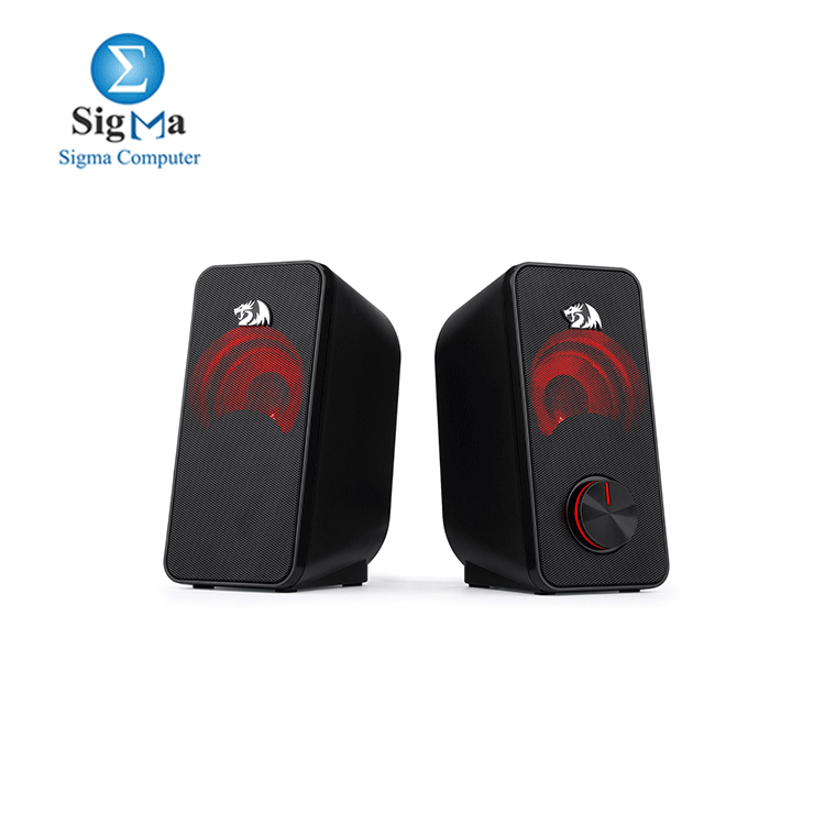 Redragon GS500 Stereo Gaming Speakers for PC with Red LED Backlight and Volume Control