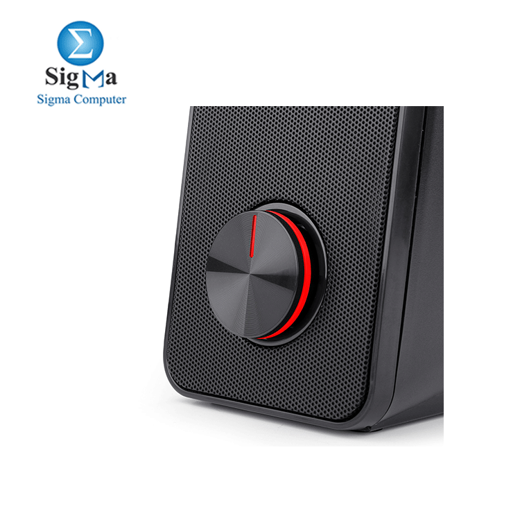 Redragon GS500 Stereo Gaming Speakers for PC with Red LED Backlight and Volume Control