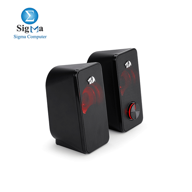 Redragon GS500 Stereo Gaming Speakers for PC with Red LED Backlight and Volume Control