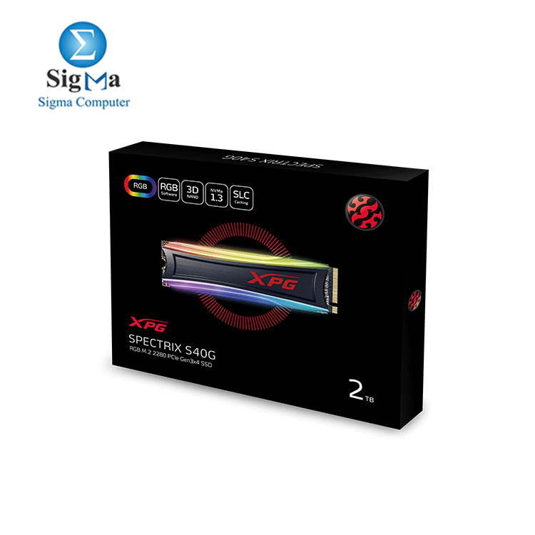  XPG  SPECTRIX  256GB  S40G  RGB  PCIe  Gen3x4  M. 2  NVME Solid  State  Drive