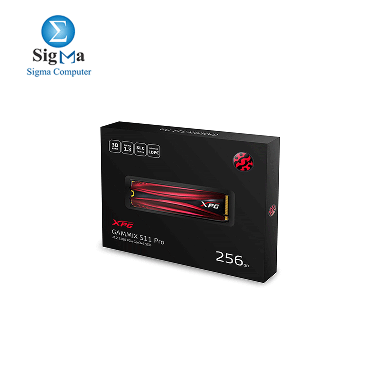 XPG GAMMIX 256GB S11 Pro 3D NAND PCIe NVMe Gen3x4 M.2 SSD | 900 EGP