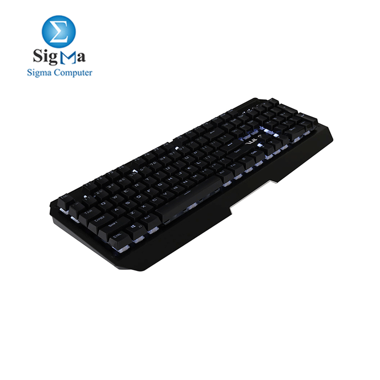 Mechancial Keyboard (Black cover / Black keycap) Blue switch white Light SI2040