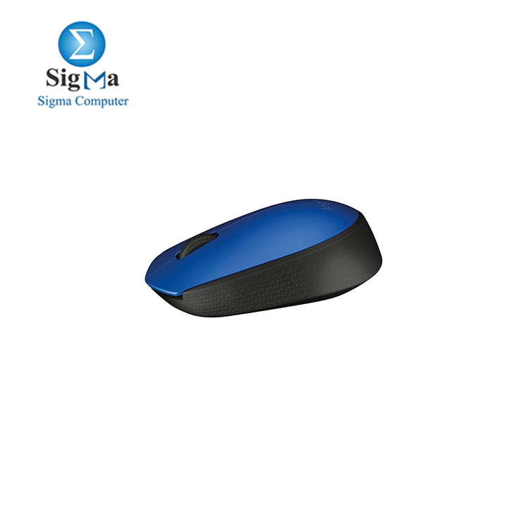 Logitech M171 RF Wireless + USB Optical 1000DPI Ambidextrous - Blue - 910-004640