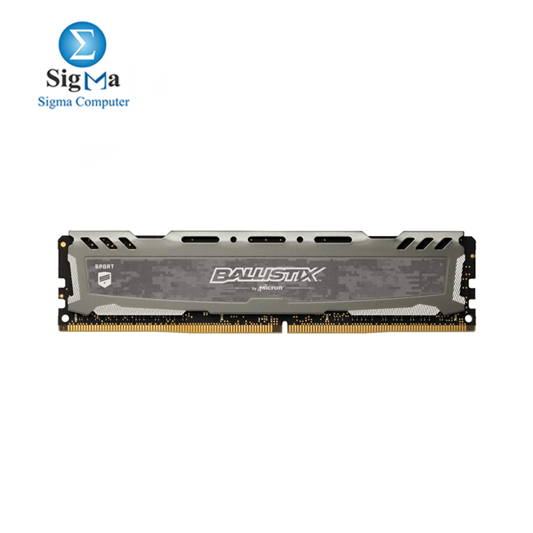 Crucial Ballistix Sport LT 3000 MHz DDR4 DRAM Desktop Gaming Memory Single 8GB CL16  Gray 