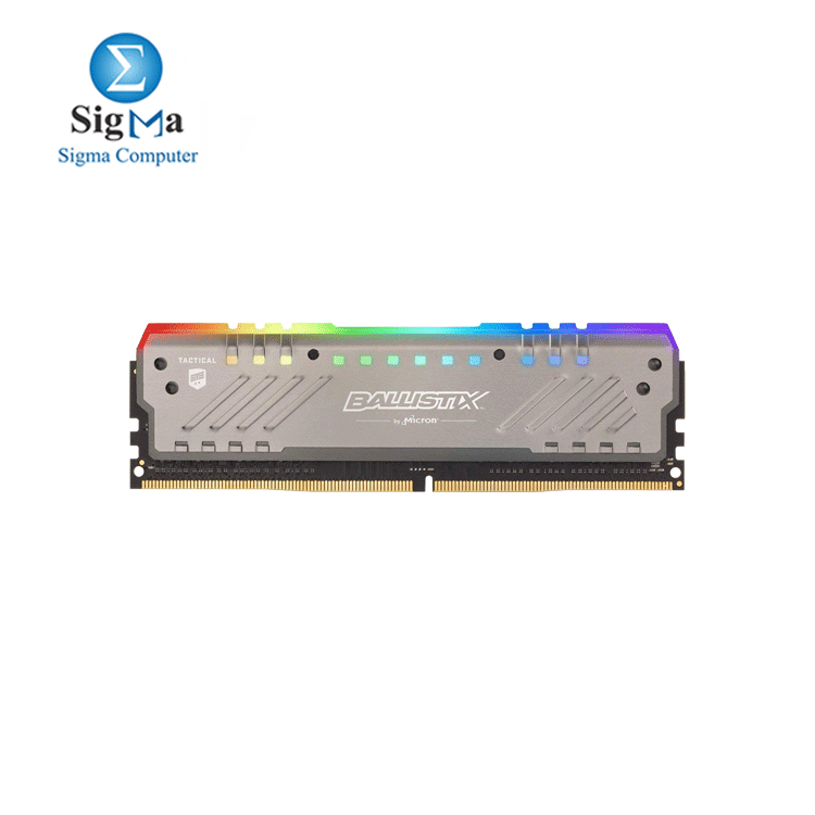 Crucial Ballistix Tactical Tracer RGB 3000 MHz DDR4 DRAM Desktop Gaming Memory Single 8GB CL15 