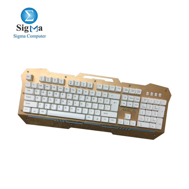  KEYBOARD AULA MECHANCAIL SI-2009 GOLD/WHITE RGB 7657