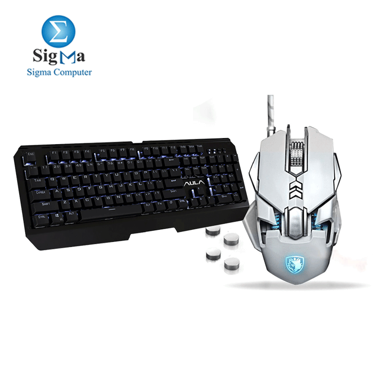 SigMa Combo Aula 2040 Mechanical Keyboard And Sades Spirit Blade Mechanical RGB Gaming Mouse