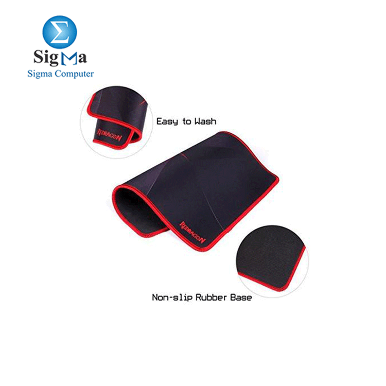 Redragon P012 – Smooth, durable, waterproof mouse pad with anti-slip base and stitched edges