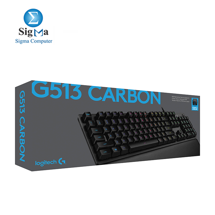 LOGITECH CARBON G513 LIGHTSYNC RGB MECHANICAL GAMING KEYBOARD GX Blue  Clicky 