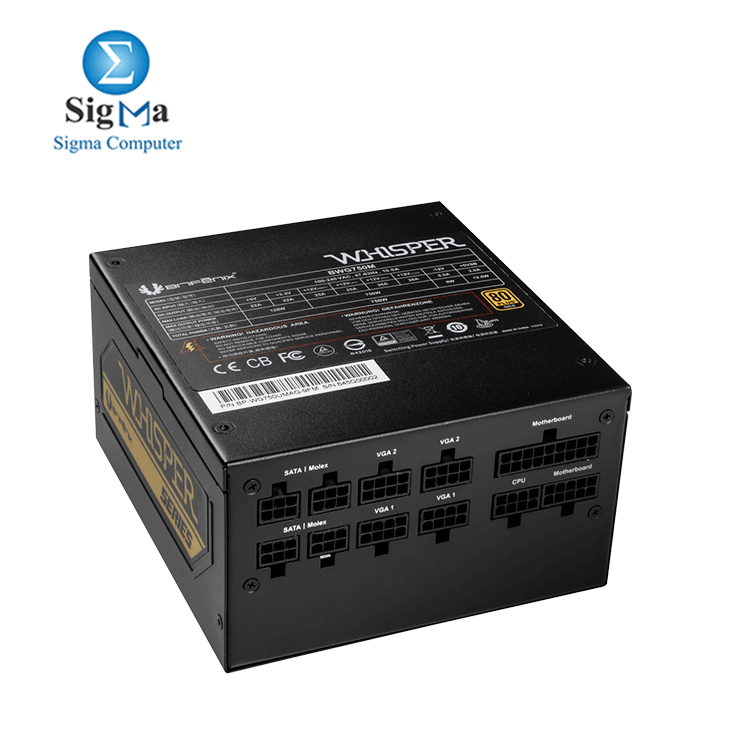 BitFenix Whisper M 80 Plus Gold Full Modular 750W PSU 