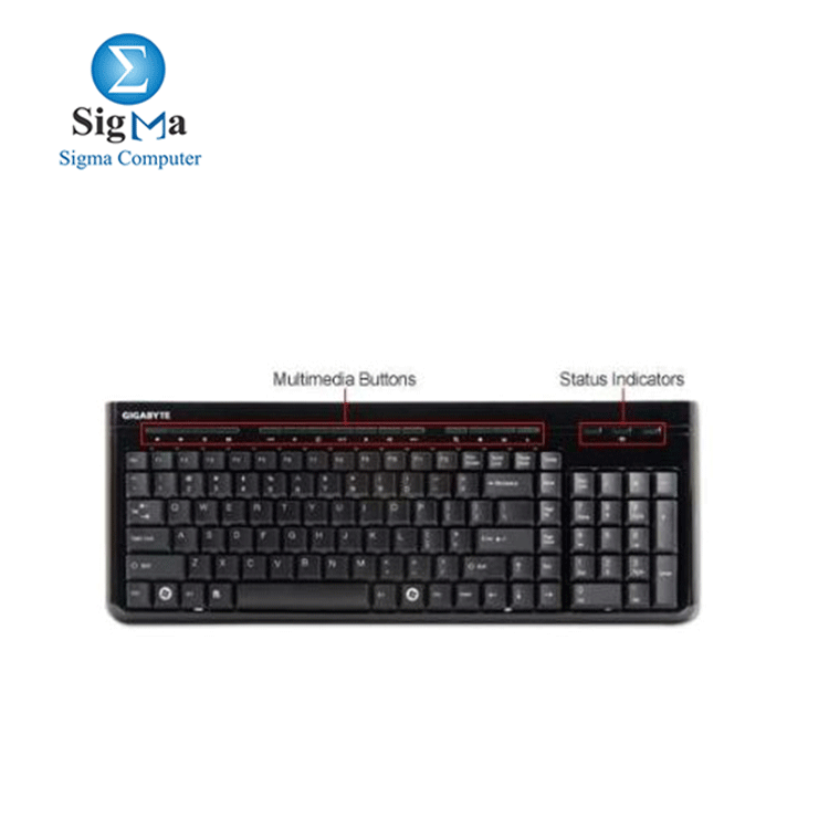 Gigabyte GK-KM7580 Wireless Keyboard and Mouse Combo Set