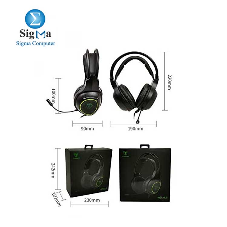 T-DAGGER T-RGH201 Atlas Single Color Backlit Stereo Gaming Headset