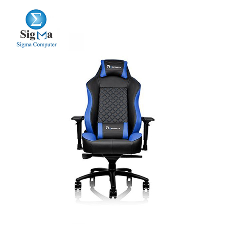 Thermaltake Tt eSPORTS GT Comfort C500 Big   Tall Racing Bucket Seat Style Ergonomic Gaming Chair Black Blue