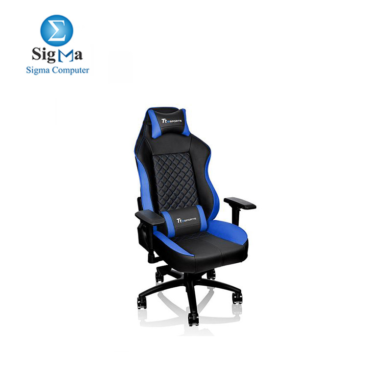 Thermaltake Tt eSPORTS GT Comfort C500 Big & Tall Racing Bucket Seat Style Ergonomic Gaming Chair Black/Blue