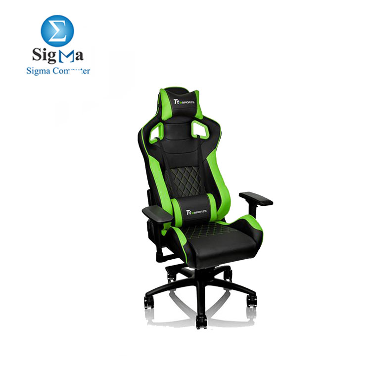 Thermaltake Tt eSPORTS GT Fit F100 Racing Bucket Seat Style Ergonomic Gaming Chair Black/Green