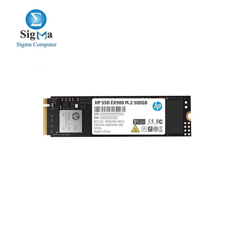 HP EX900 M.2 500GB PCIe 3.0 X4 Nvme 3D TLC NAND Internal Solid State Drive  SSD 