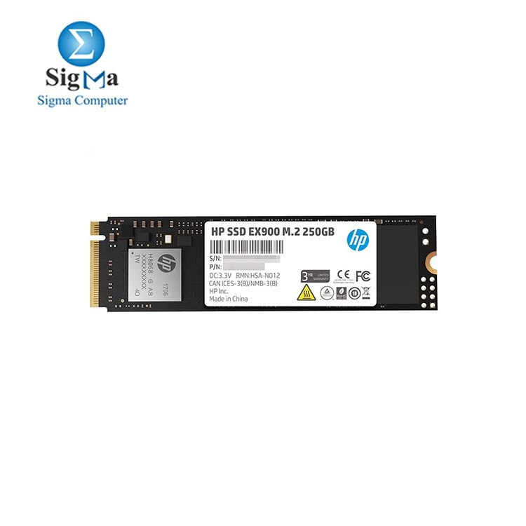 HP EX900 M.2 250GB PCIe 3.0 x4 NVMe 3D TLC NAND Internal Solid State Drive (SSD)