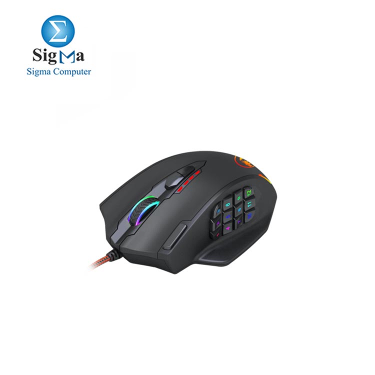 Redragon M908 IMPACT MMO Gaming Mouse up to 12,400 DPI High Precision