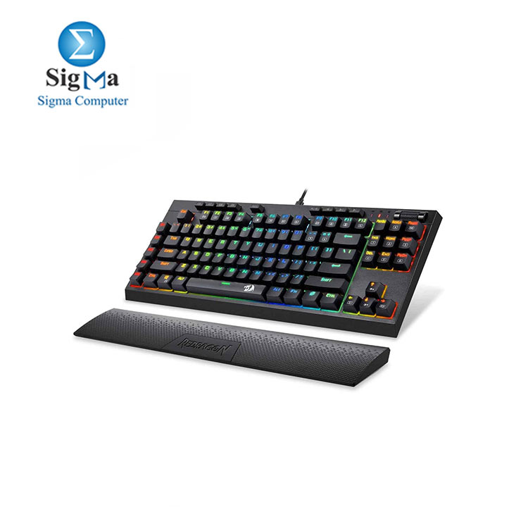 Redragon K588 RGB Backlit Mechanical Gaming Keyboard with Programmable Keys Macro Recording Blue Switches 