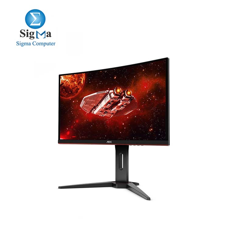 AOC CQ27G2 27 Super Curved Frameless Gaming Monitor QHD 2K  1500R Curved VA  1ms  144Hz  FreeSync