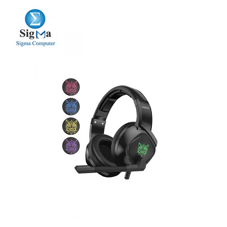 ONIKUMA k19 Stereo Gaming Headset   Noise Canceling Over-Ear Headphones with Glaring LED Lights