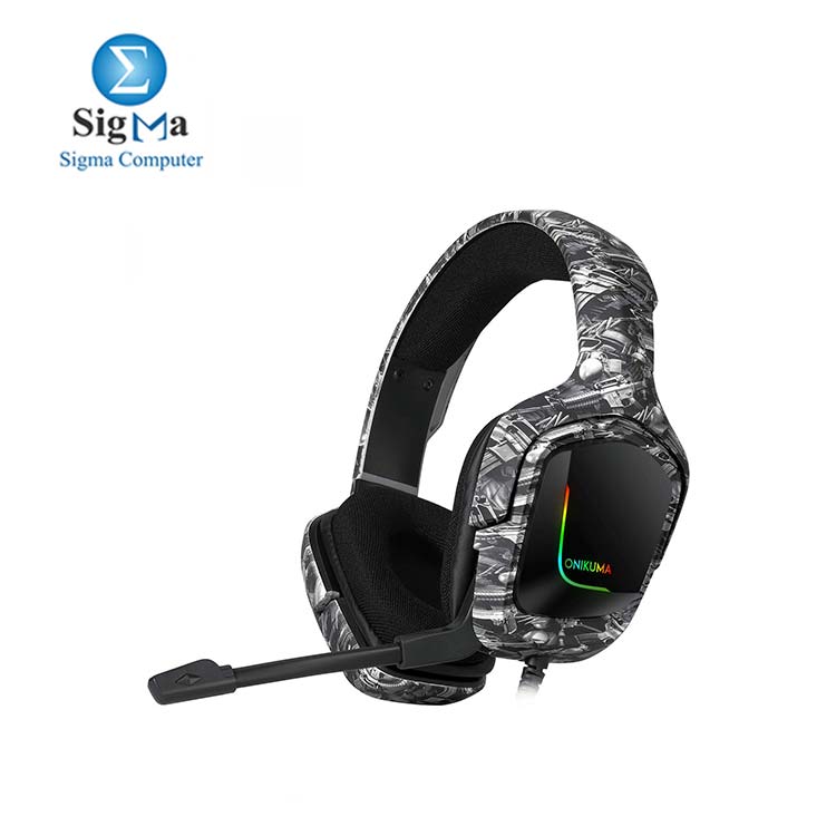 Onikuma K20 Camo Grey Gaming Headset with Surround Sound