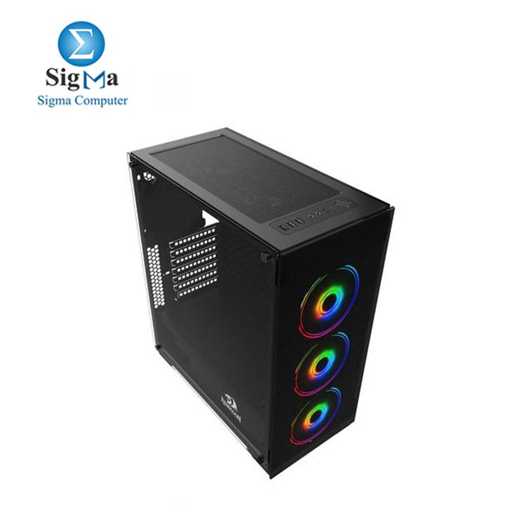 REDRAGON  Gaming PC Case GC-618   REDRAGON 600W PSU 3 FANS RAINBOW LED