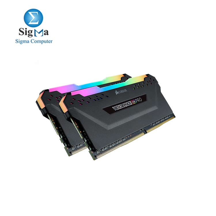 CORSAIR VENGEANCE   RGB PRO 16GB  2 x 8GB  DDR4 DRAM 3600MHz C18 Memory Kit     Black