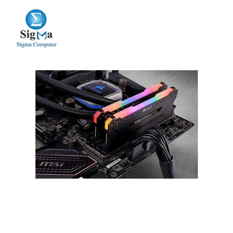 CORSAIR VENGEANCE® RGB PRO 16GB (2 x 8GB) DDR4 DRAM 3600MHz C18 Memory Kit  — Black | 1600 EGP