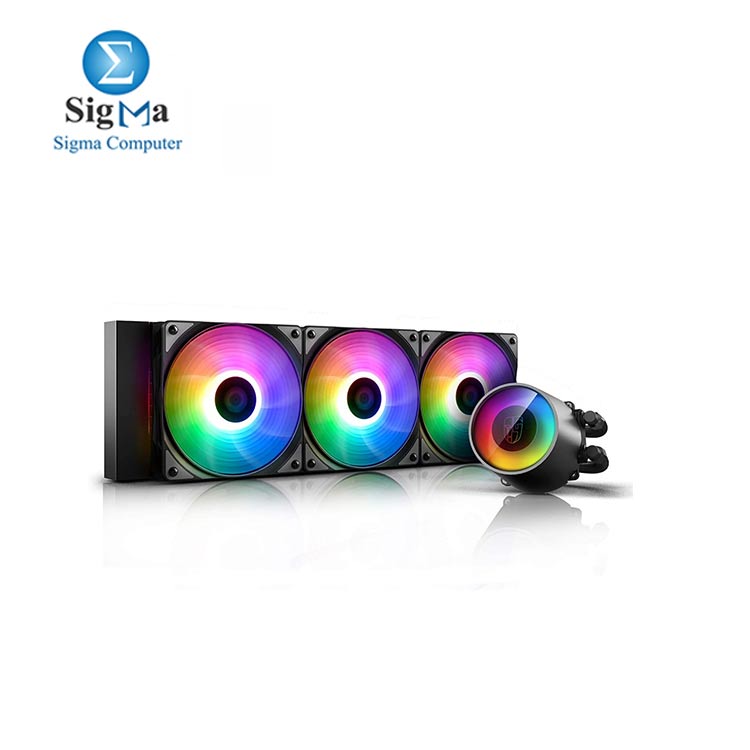 DEEPCOOL CASTLE 360 RGB V2, 360MM ALL-IN-ONE LIQUID CPU COOLER, ANTI-LEAK TECH INSIDE, ADDRESSABLE RGB