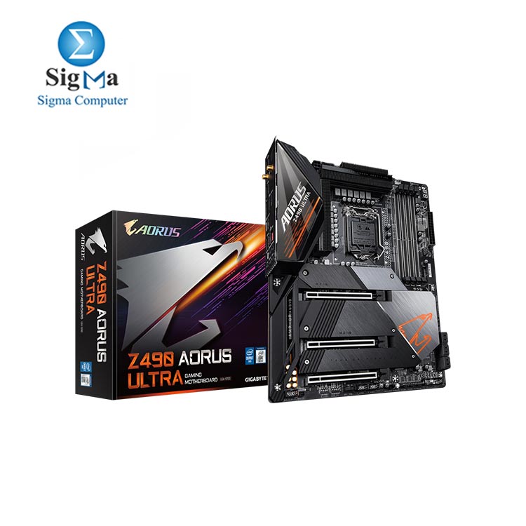 AORUS Z490 ULTRA MOTHERBOARD with Direct 12 1 Phases Digital VRM Design 10th Gen Intel