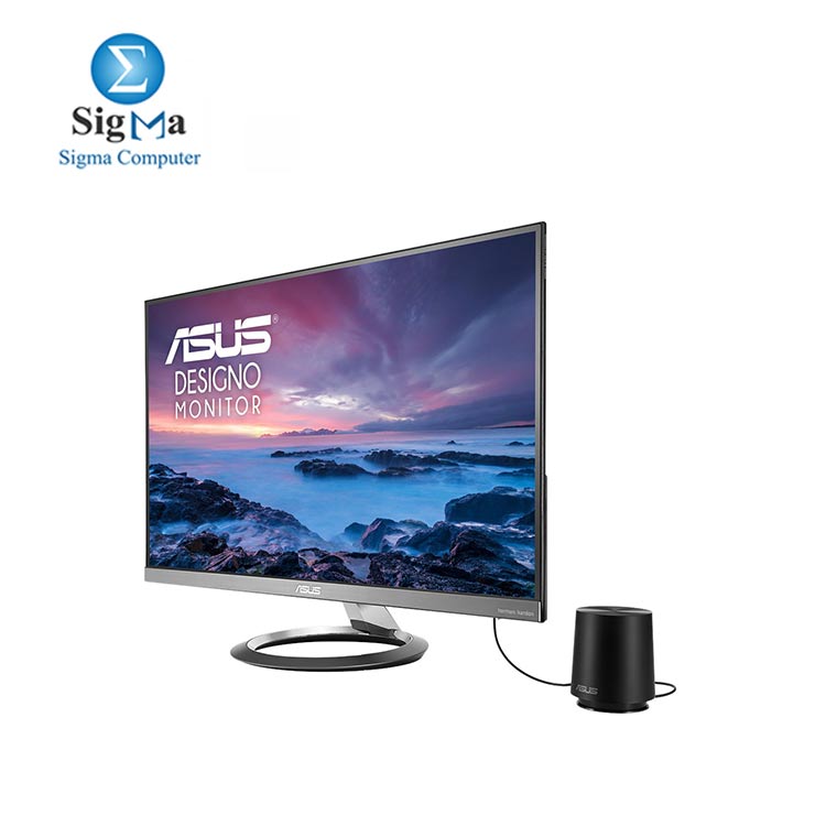 Asus Designo Monitor - 27 inch  2560x1440 IPS  5ms Ultra Slim WQHD, Frameless, Sub-woofer, Audio by Harman Kardon - 
