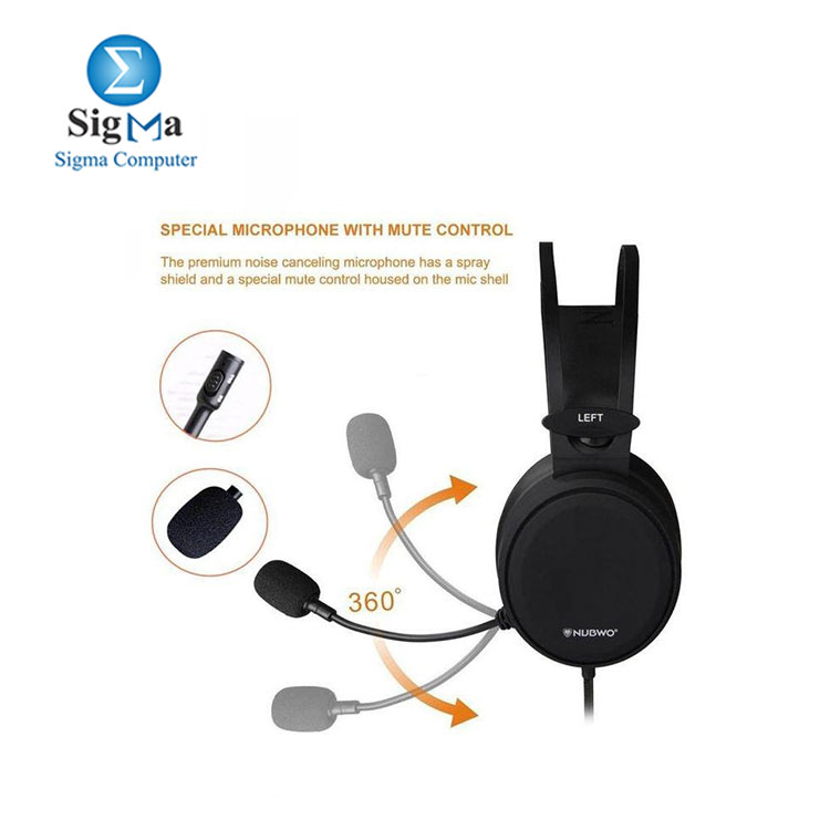 Nubwo N7 3.5mm Games Earphone PC Headset Wired PC Gaming Headphones with Noise Canceling