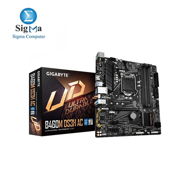 GIGABYTE Intel B460M DS3H AC Ultra Durable Motherboard