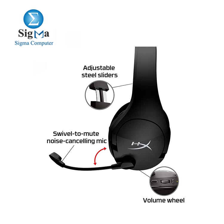 HyperX Cloud Stinger Core - Wireless Gaming Headset  for PC  7.1 Surround Sound Noise Cancelling Microphone HHSS1C-BA-BK G