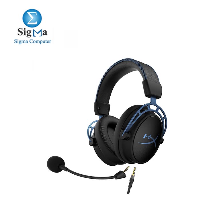 HyperX Cloud Alpha S - PC Gaming Headset  7.1 Surround Sound Chat Mixer  Breathable Leatherette  Memory Foam  and Noise Cancelling Microphone - Blue  HX-HSCAS-BL WW 