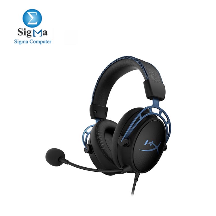 HyperX Cloud Alpha S - PC Gaming Headset  7.1 Surround Sound Chat Mixer  Breathable Leatherette  Memory Foam  and Noise Cancelling Microphone - Blue  HX-HSCAS-BL WW 